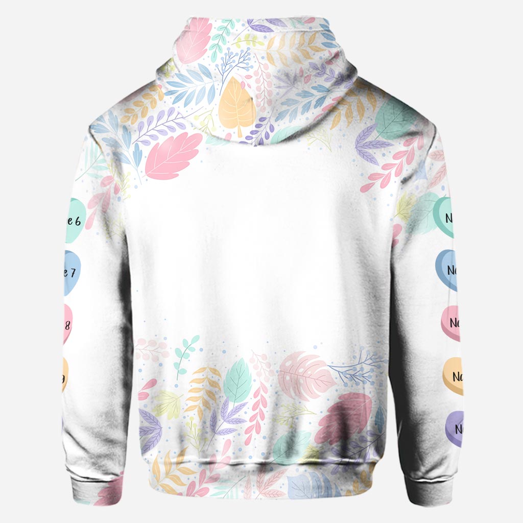 This Mama Wears Her Heart On Her Sleeve - Personalized Mother’s Day Mother Hoodie and Leggings