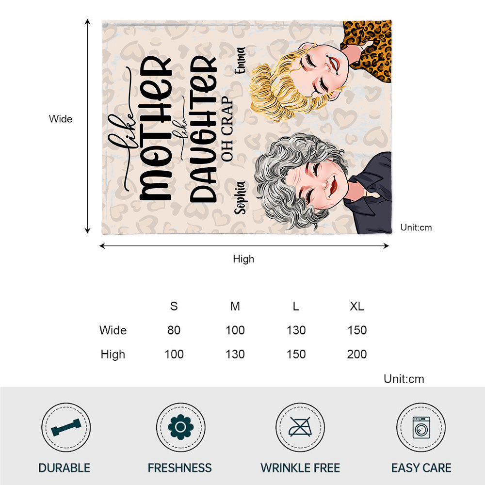 Like Mother Like Daughter - Personalized Mother's Day Mother Blanket