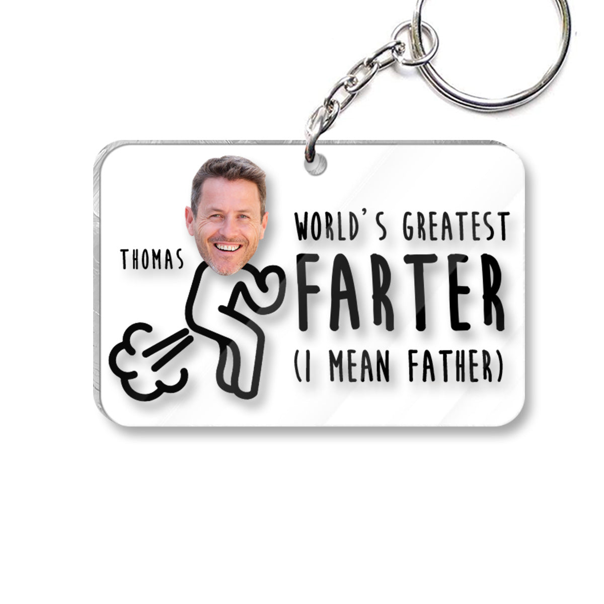 World’s Greatest Farter - Personalized Father Transparent Keychain
