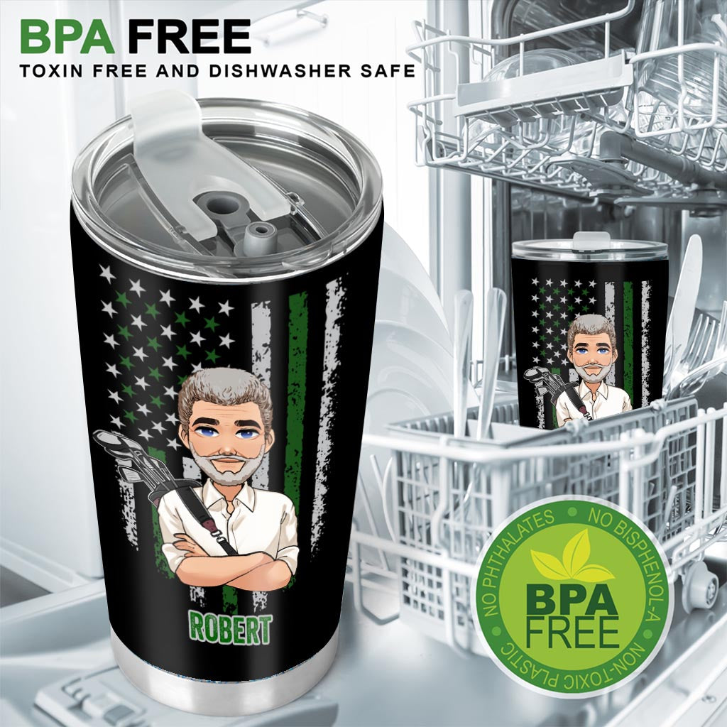 Best Grandpa By Par - Personalized Grandpa Tumbler