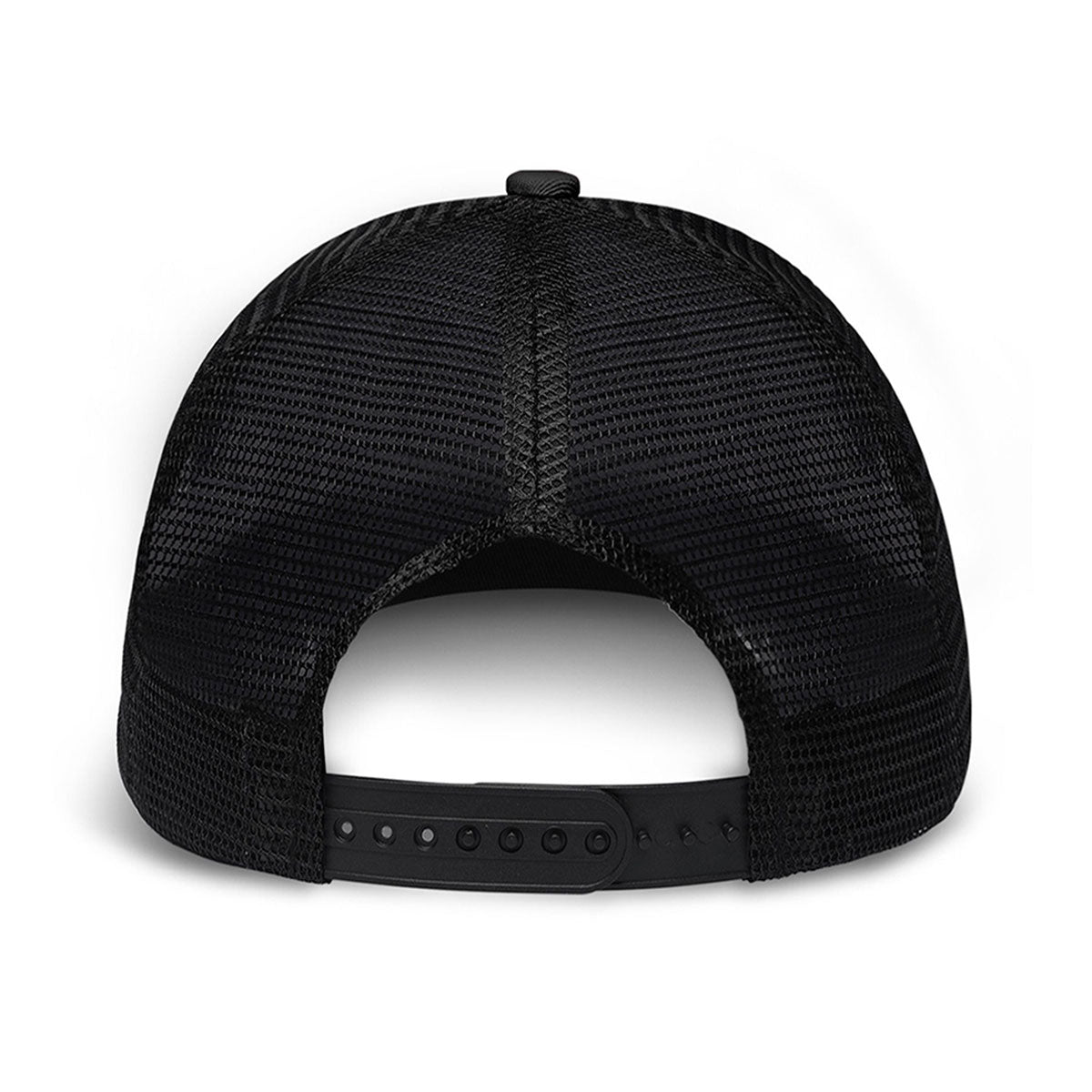 Born To Fish Forced To Work - Personalized Fishing Trucker Hat (Black Mesh)