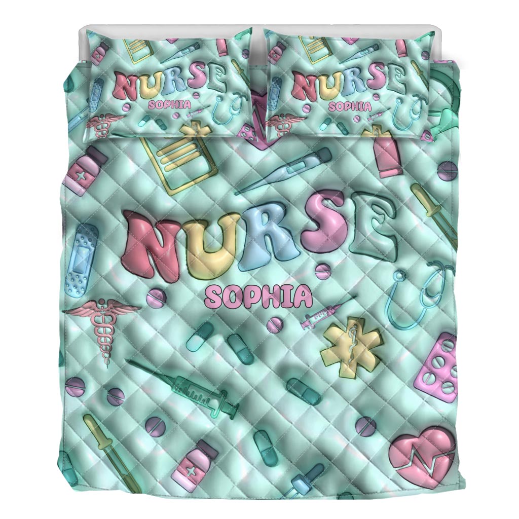 Nurse Life - Personalized Nurse Quilt Set