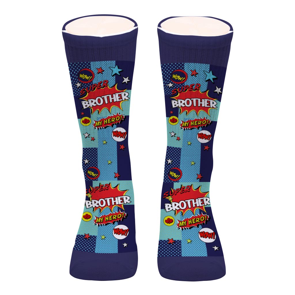 Super Dad - Gift for dad, grandpa, uncle, brother - Personalized Socks