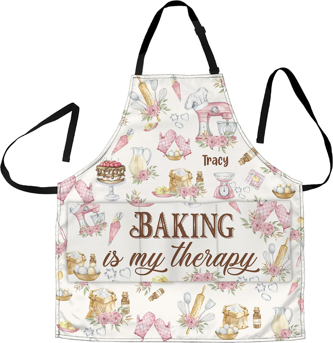Baking Is My Therapy - Personalized Baking Apron
