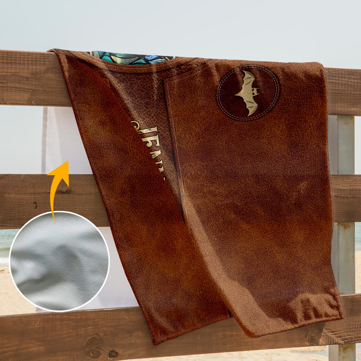 It's Frickin' Bat I Love Halloween - Personalized Witch Beach Towel