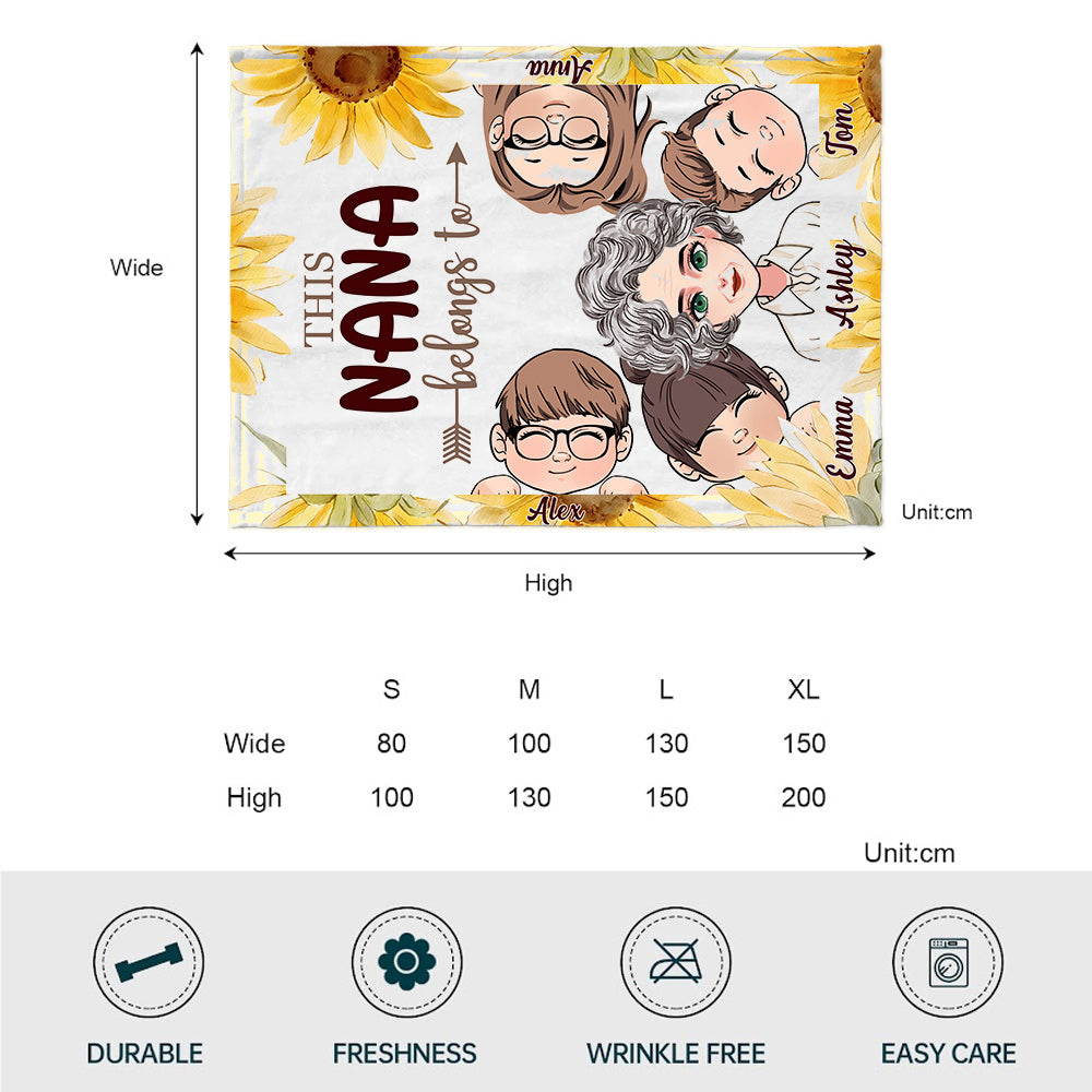 This Grandma Belongs To - Personalized Mother Blanket
