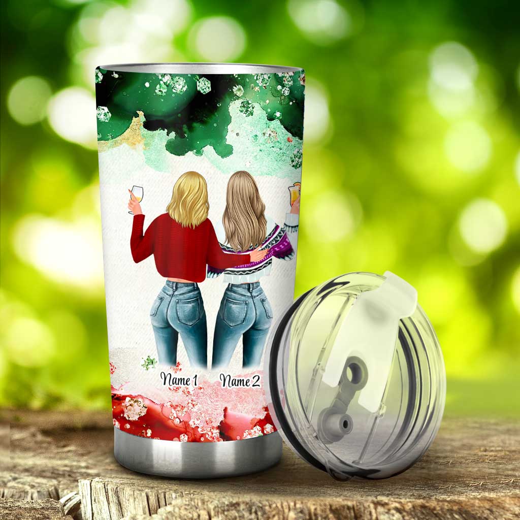 There Is No Greater Gift Than Friendship - Personalized Christmas Bestie Tumbler