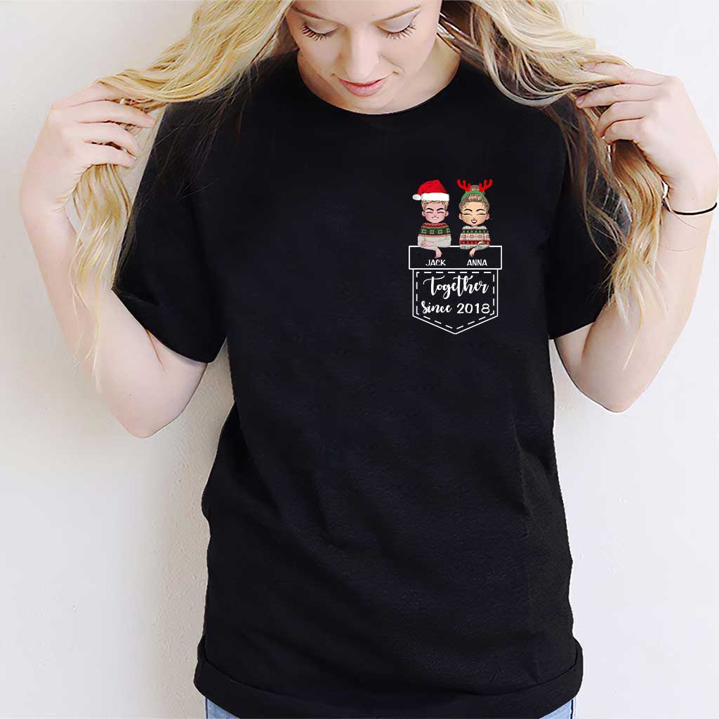 Together - Personalized Christmas Couple T-shirt and Hoodie