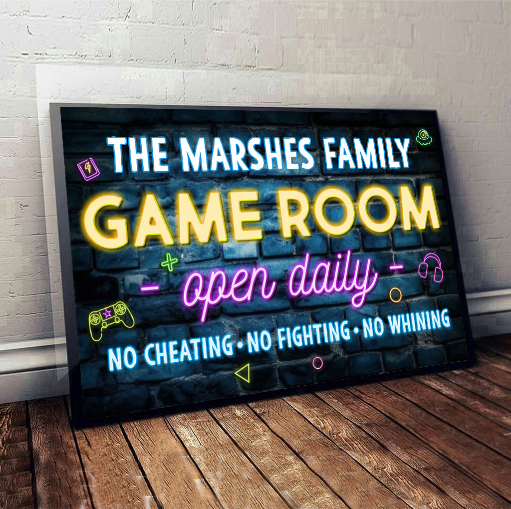 Game Room - Personalized Video Game Canvas And Poster