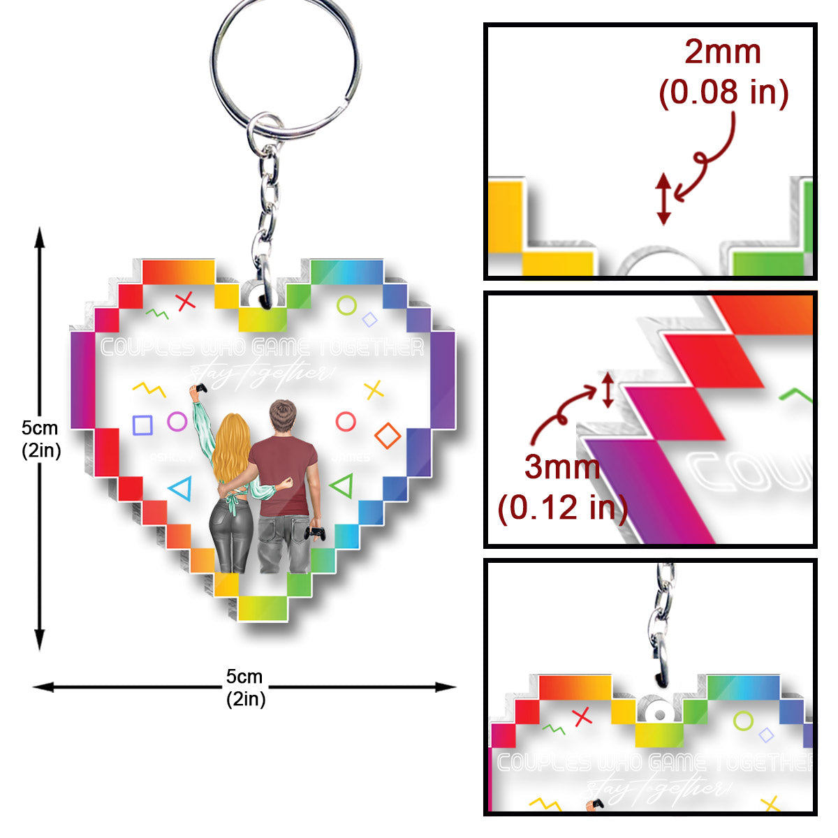 Couples Who Game Together Stay Together - Personalized Video Game Keychain