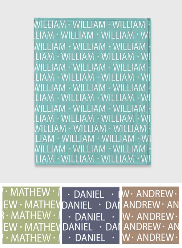Individuelles Namensmuster – Personalisierte Babydecke
