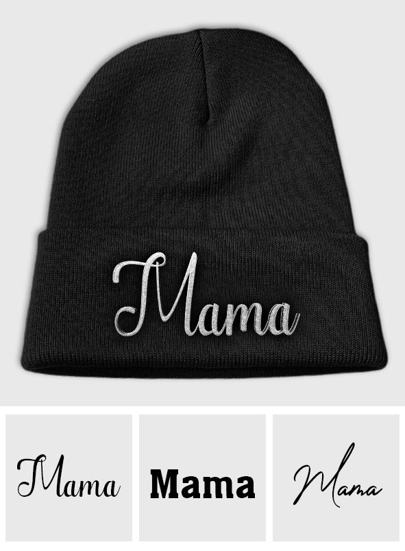 Custom Name - Personalized Mother Embroidered Beanie