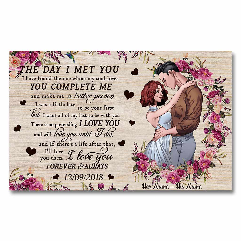 The Day I Met You - Personalized Couple Poster