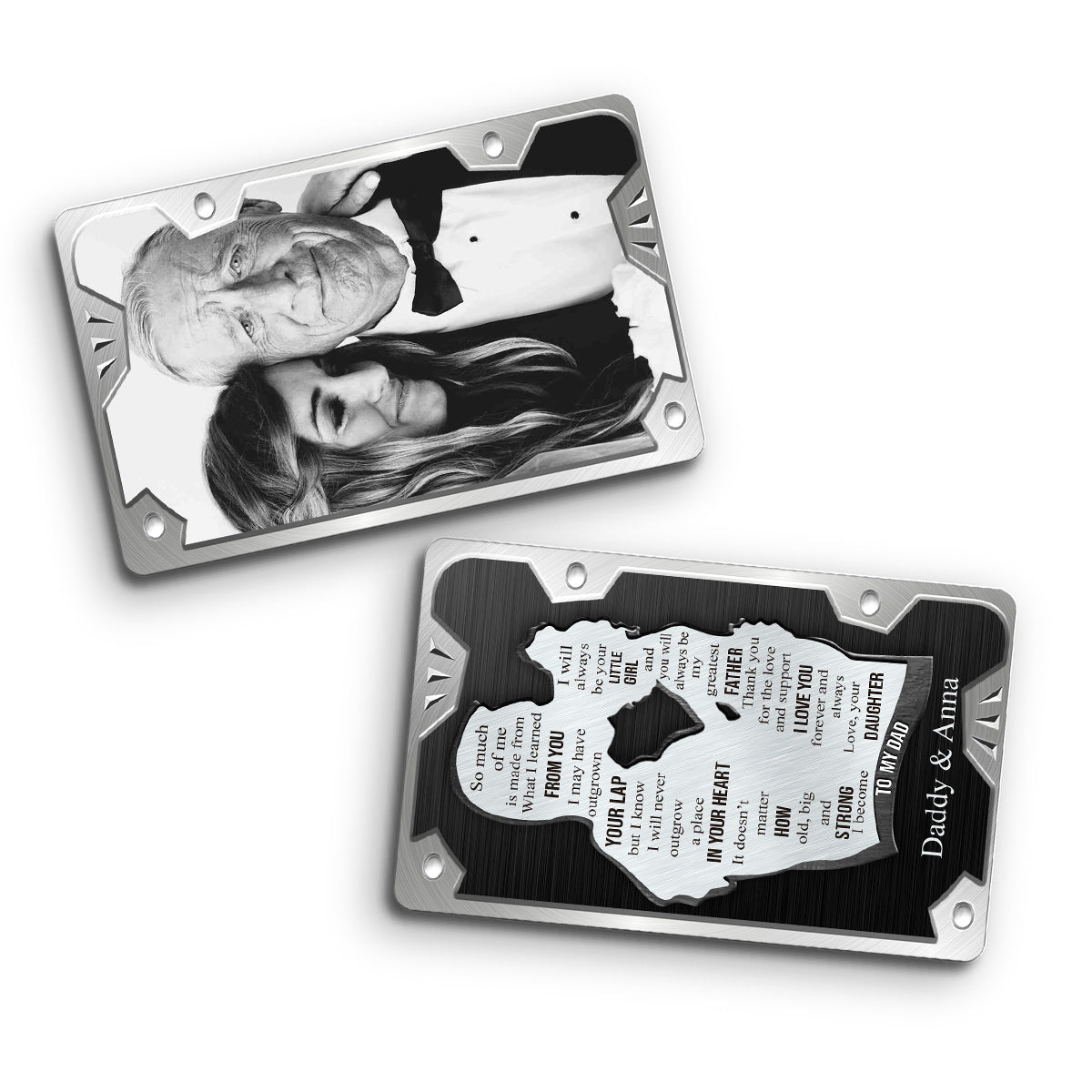 To My Dad - Personalized Father Wallet Insert Card