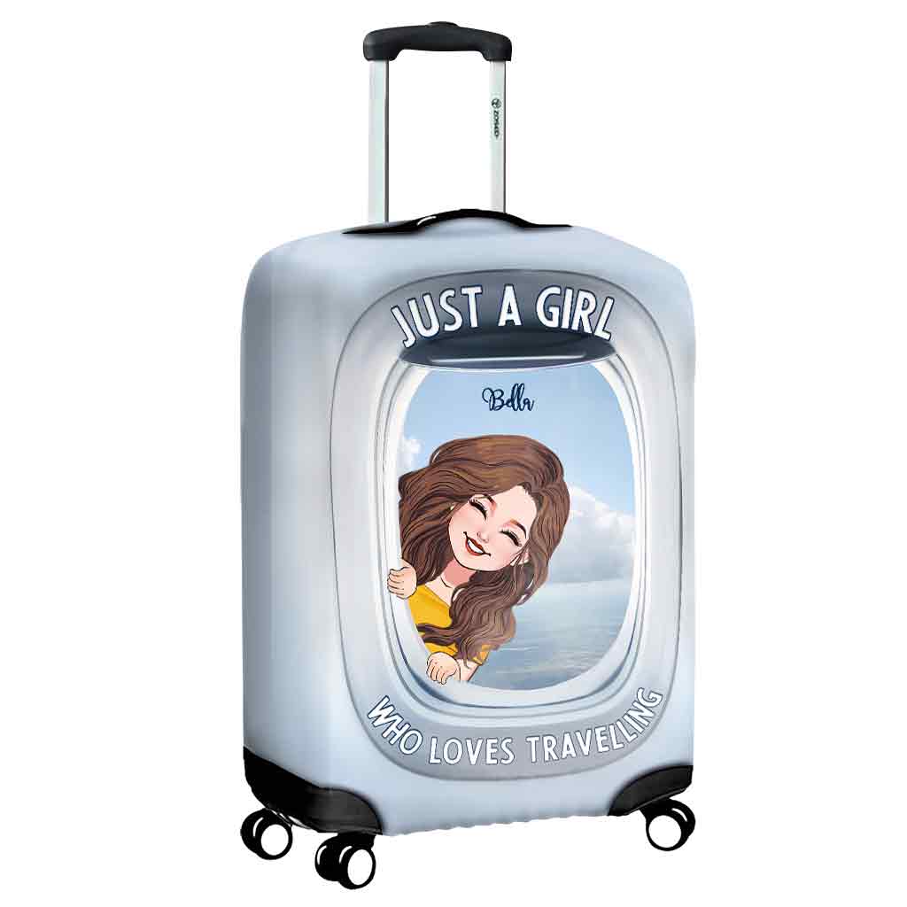 Just A Girl Who Loves Traveling - Personalized Travelling Luggage Cover