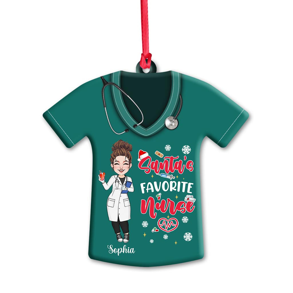 Santa's Favorite Nurse - Personalized Nurse Ornament
