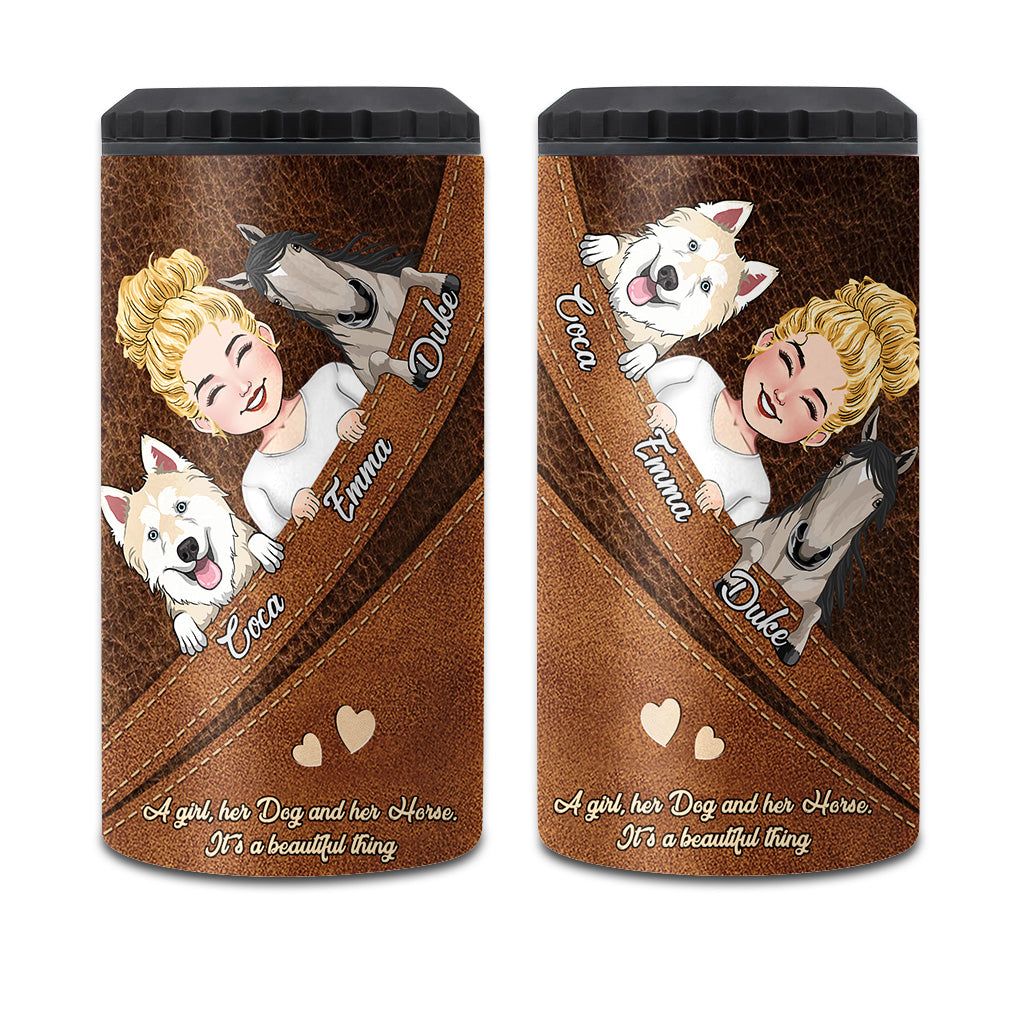 What A Beautiful Thing - Personalized Horse Can Cooler