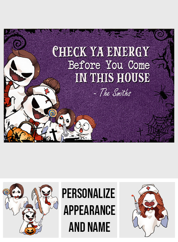 Check Ya Energy - Personalized Family Doormat