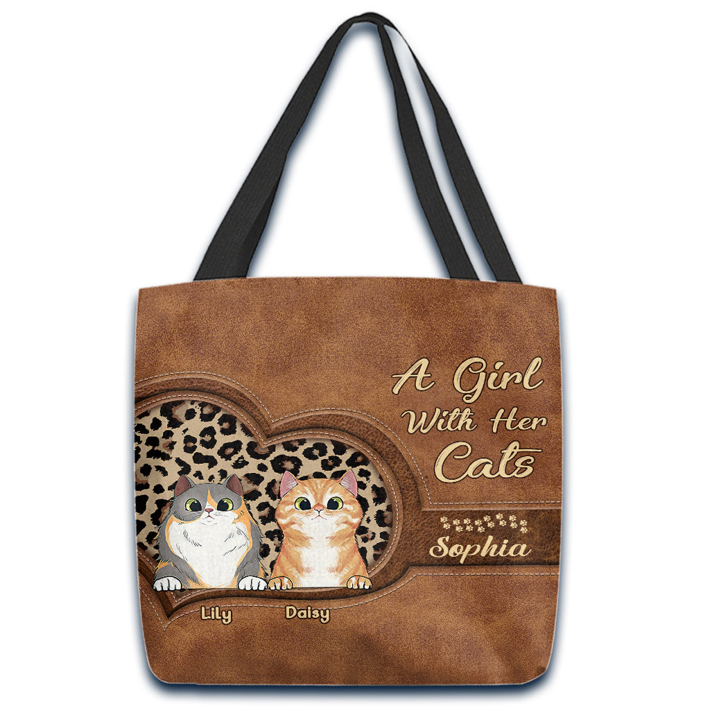 Important Cat Mom Stuff - Personalized Cat Tote Bag