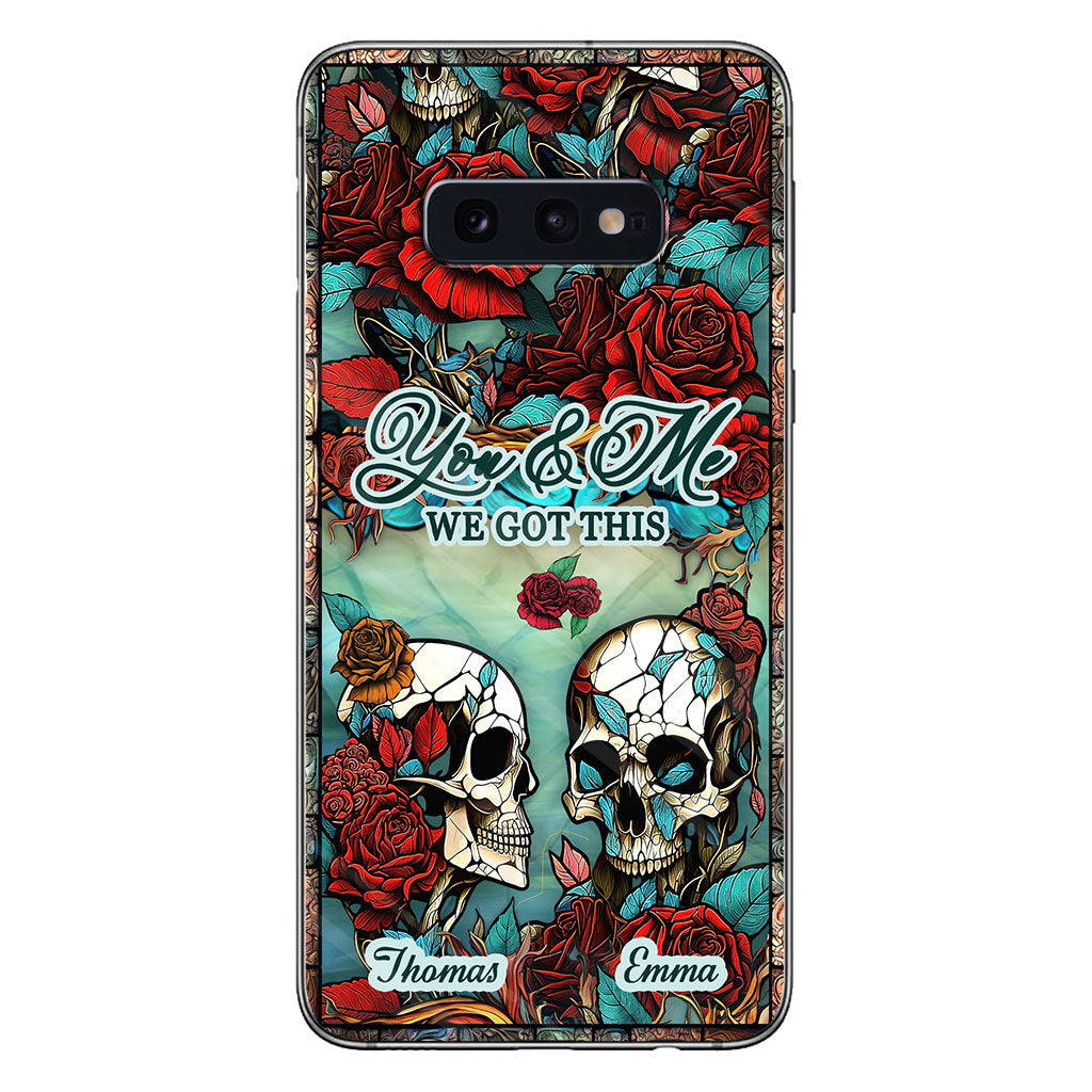 Skull Couple - Skull gift for husband, wife, boyfriend, girlfriend - Personalized Phone Case