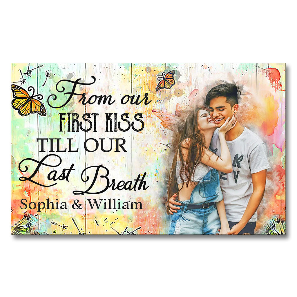 Watercolor Couple - Personalized Couple Canvas And Poster