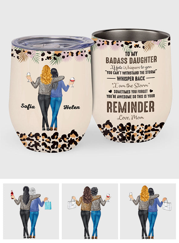 Du bist der Sturm – Personalisierter Weinbecher für die Tochter