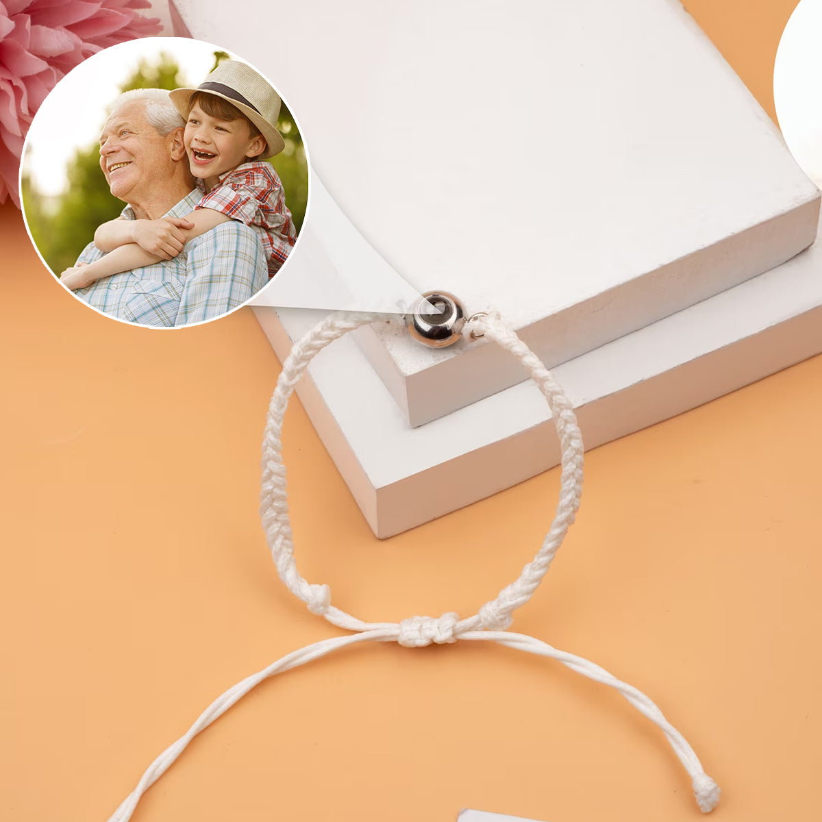 Love Grandpa - Gift for grandpa - Personalized Projection Bracelet