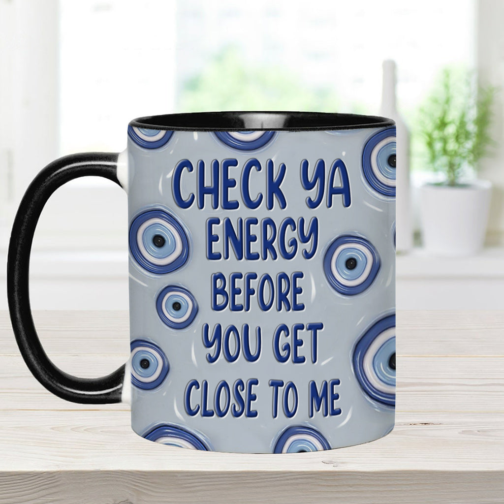 Check Ya Energy - Personalized Witch Accent Mug