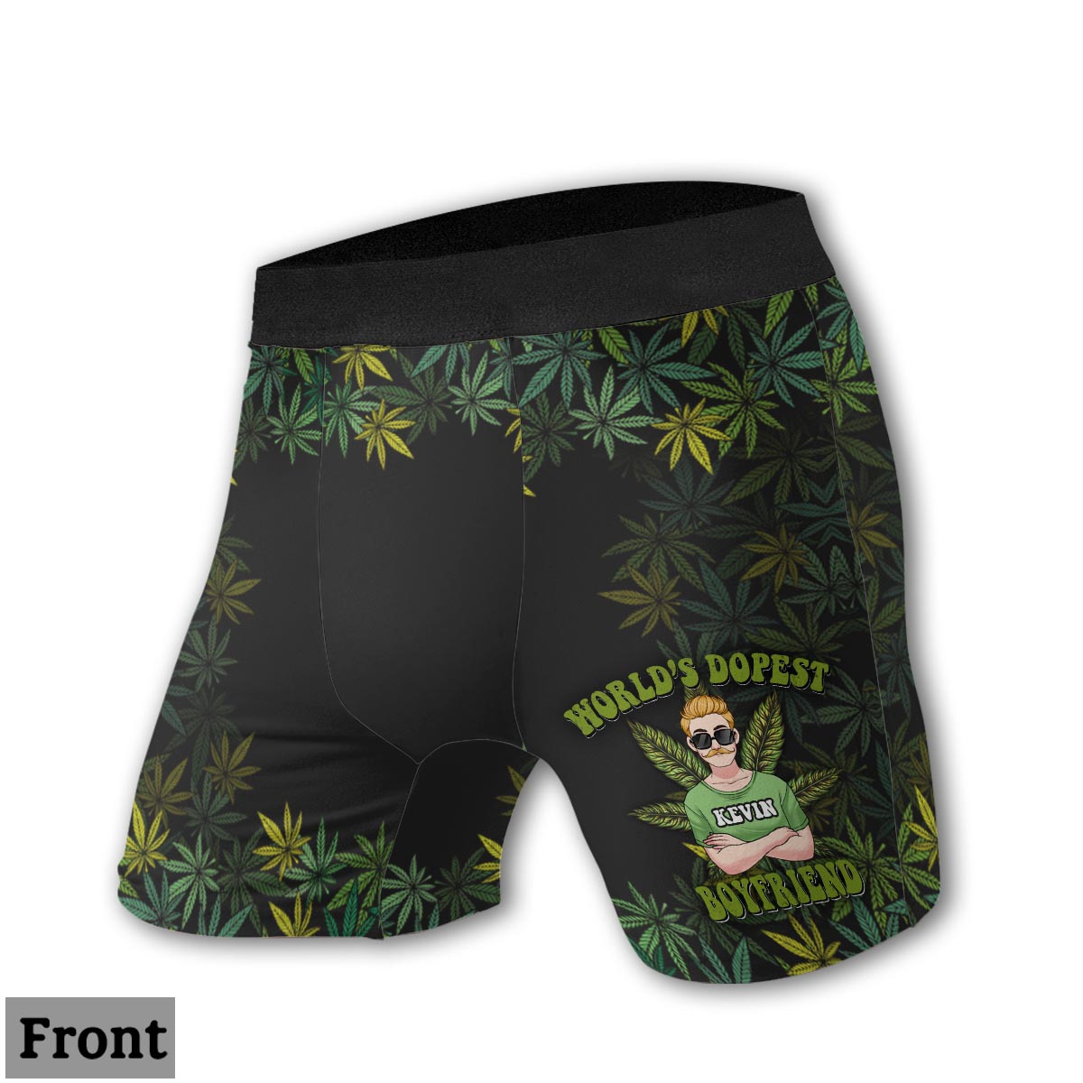 World Dopest Boyfriend Girlfriend 420 Couple - Personalized Weed Women Briefs & Men Boxer Briefs