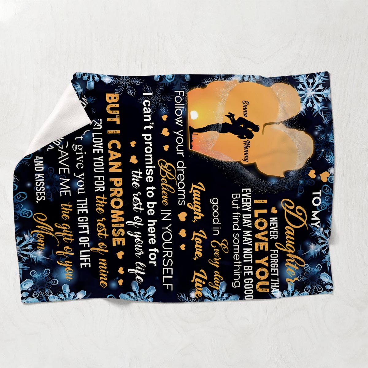 To My Daughter - Personalized Daughter Blanket