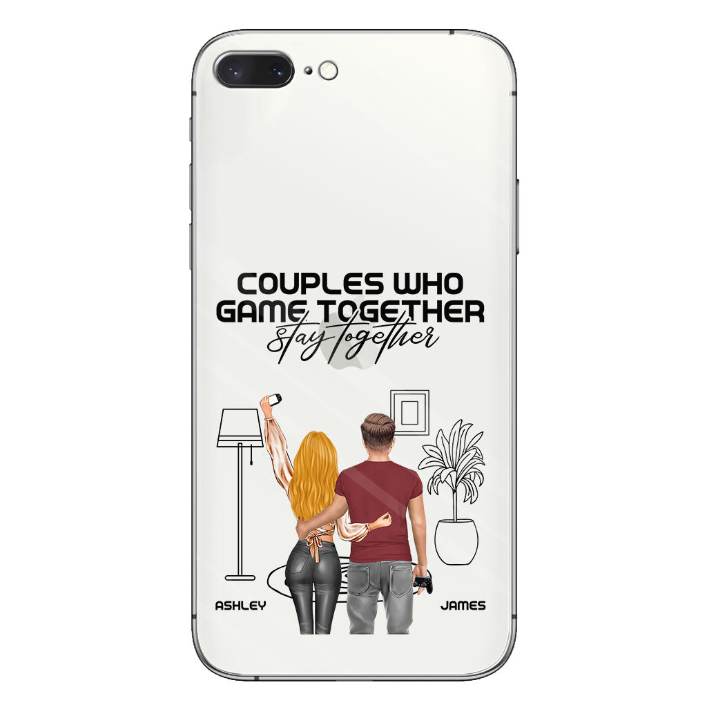 Couples Who Game Together Stay Together - Personalized Video Game Clear Phone Case