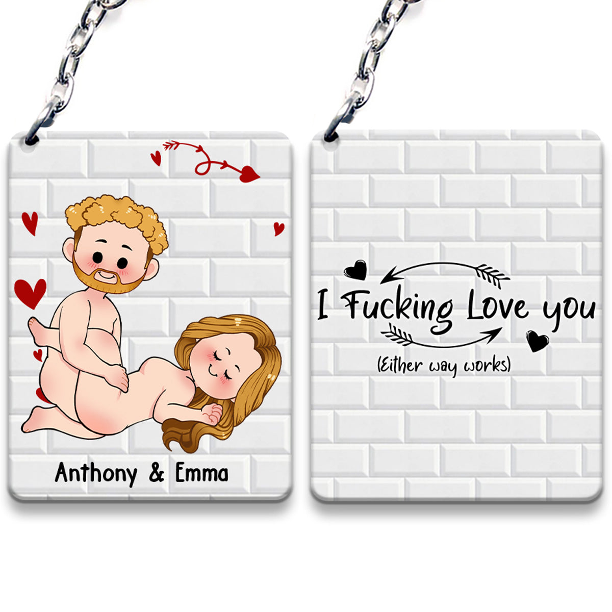 I Just Want You To Be Happy - Couple gift for husband, wife, boyfriend, girlfriend - Personalized Keychain