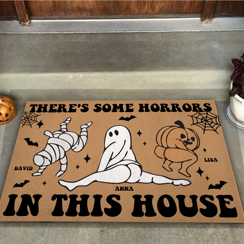 There's Some Horrors In This House - Personalized Family Doormat