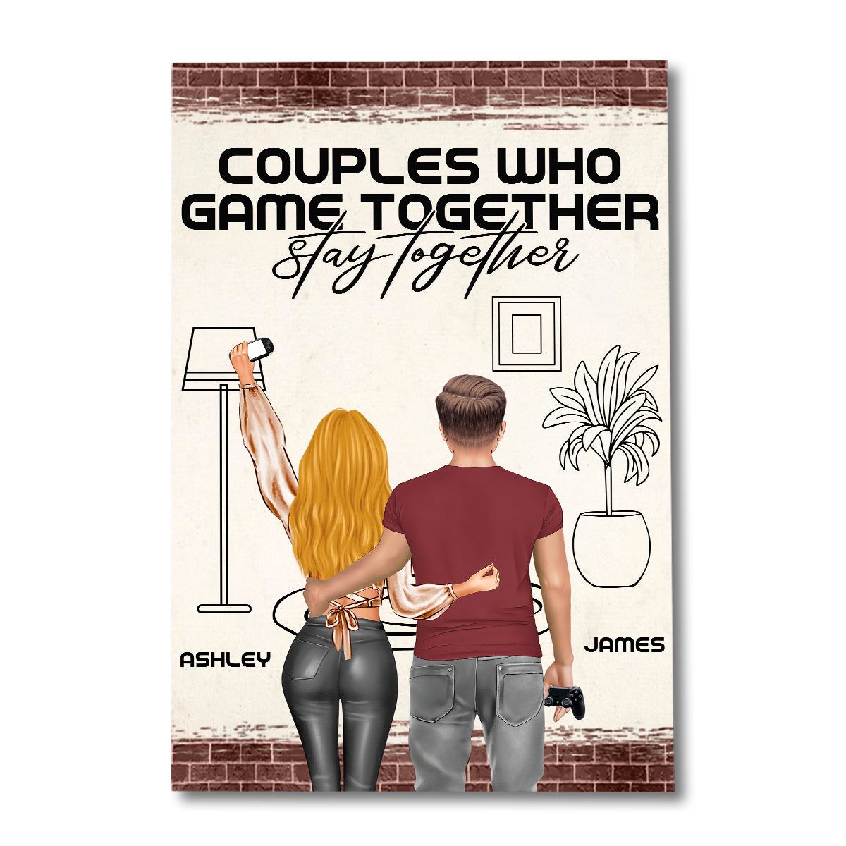Couples Who Game Together Stay Together - Personalized Video Game Canvas And Poster