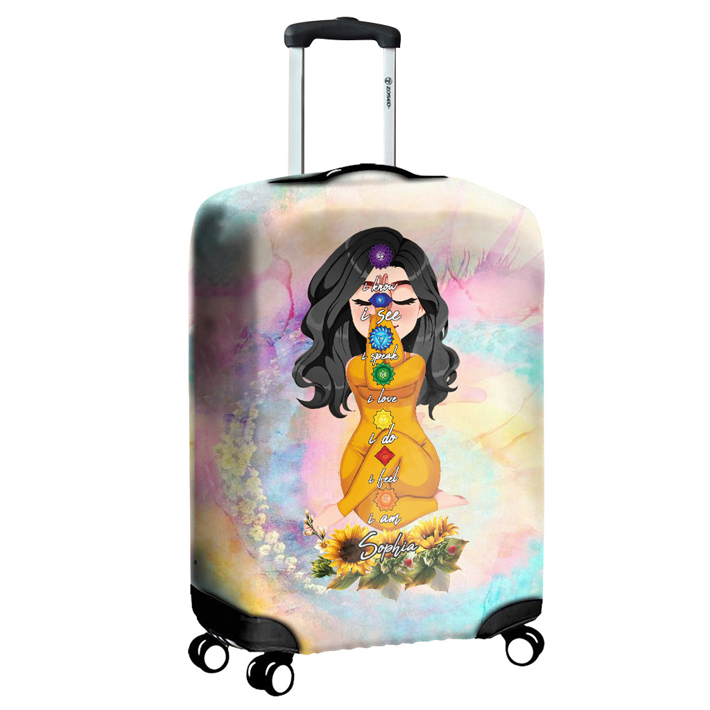 Let That Shit Go - Personalized Yoga Luggage Cover