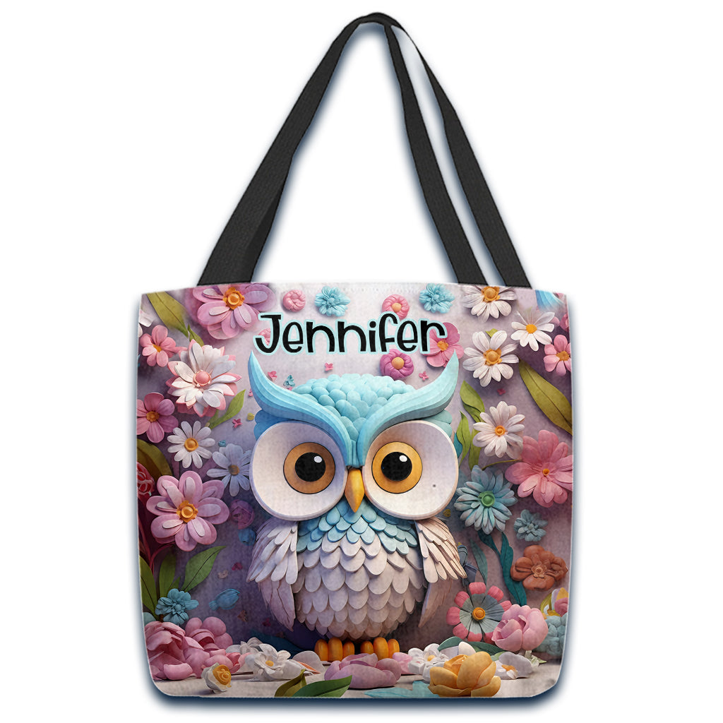 Cool Owl - Personalized Owl Tote Bag