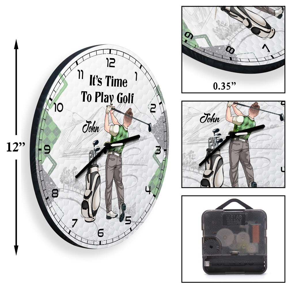 There's Always Time For Golf - Personalized Golf Wall Clock