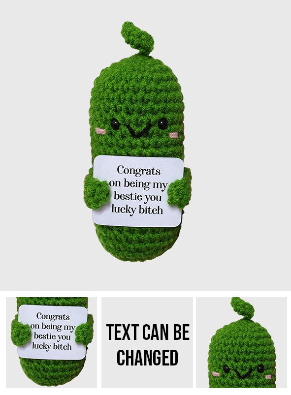 Congrats On Being My Bestie - Gift for friend - Personalized Hand Knitted Figurine