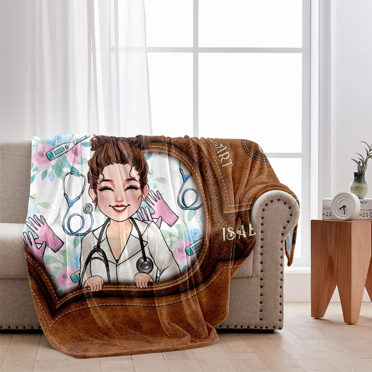 Nursing Is A Work Of Heart - Personalized Nurse Blanket