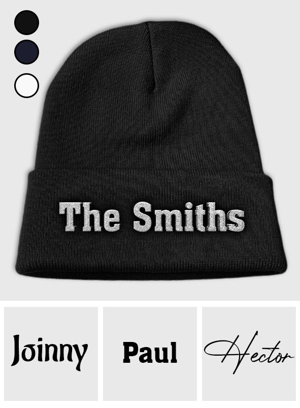 Bonnet brodé personnalisé avec nom - Nom personnalisé pour fils