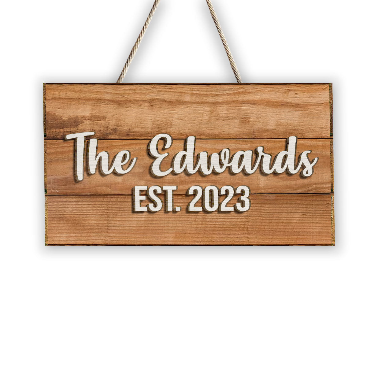 Our Family - Personalized Housewarming 2 Layered Wood Sign / Wood Plaque