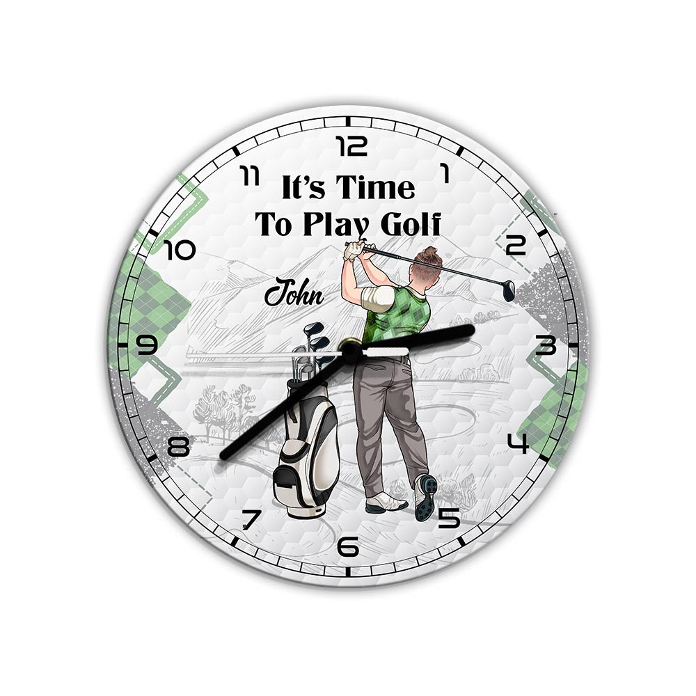 There's Always Time For Golf - Personalized Golf Wall Clock