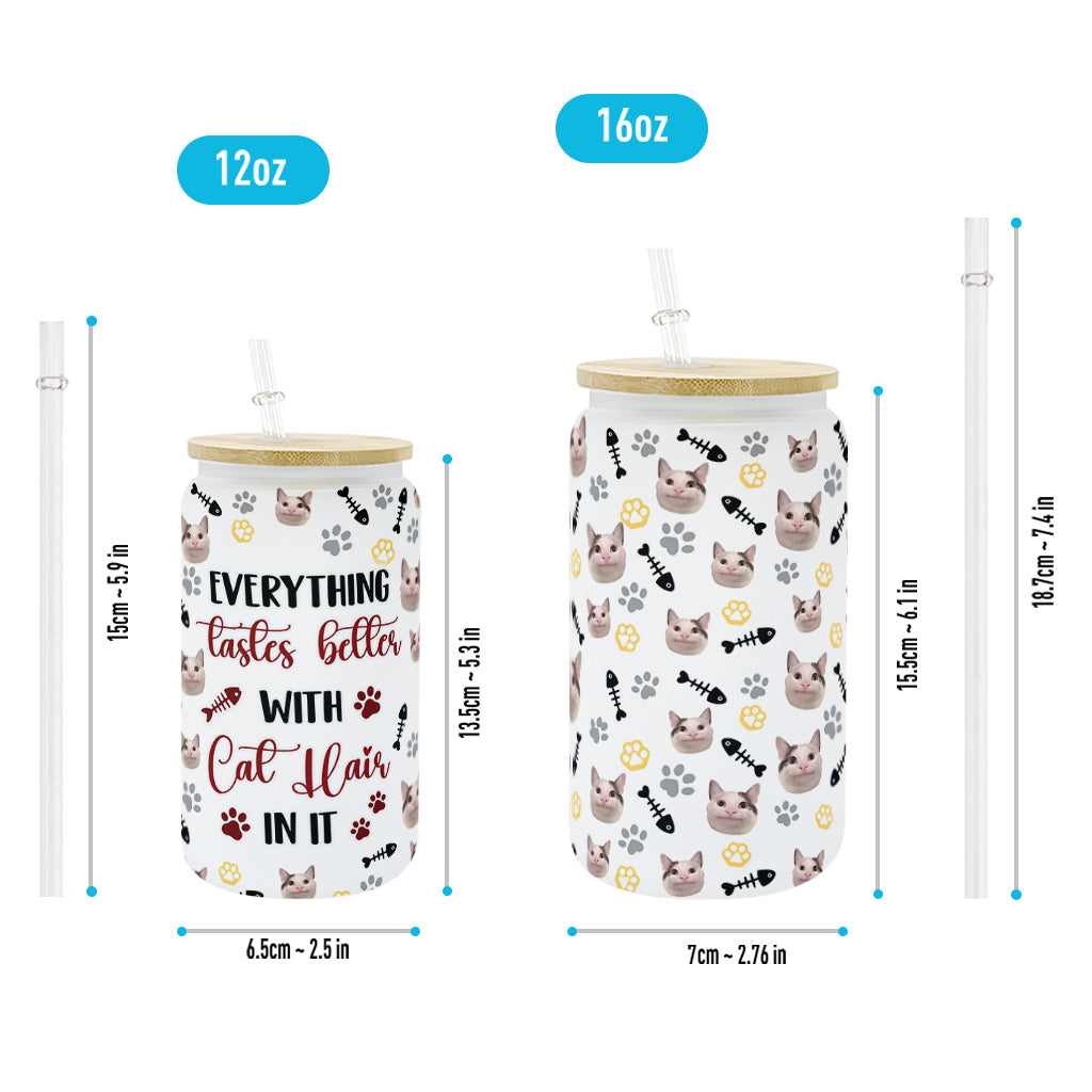 Everything Tastes Better - Personalized Cat Can Glass