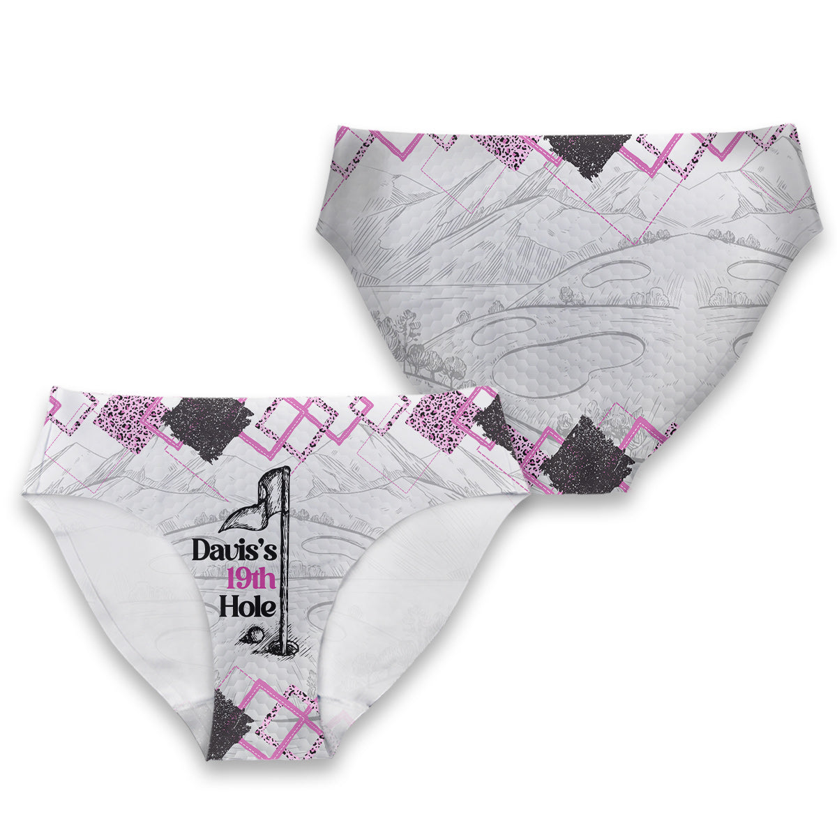 Custome Name 19th Hole - Personalized Golf Women Briefs