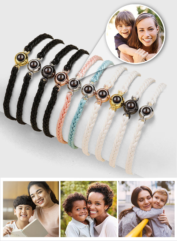 Bracelet de projection personnalisé « J’aime mon fils »