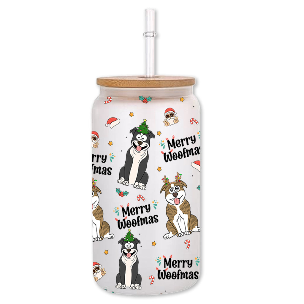 Lustige Hunde- und Katzenmotive – Fröhliche Wuff- und Miau-Weihnachten – Geschenk für Hunde- und Katzenliebhaber – Personalisierte Dose/Glas