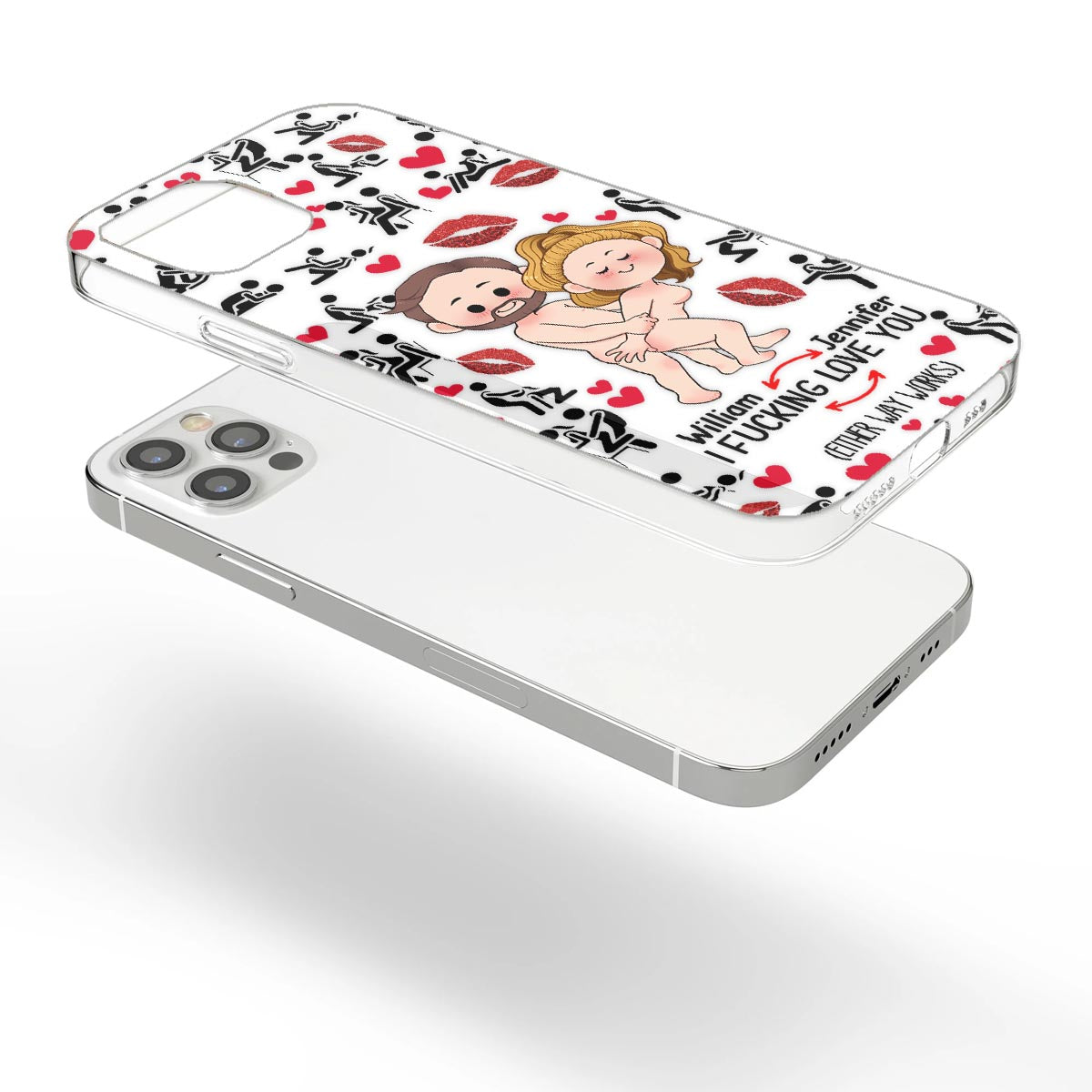 I Love You - gift for husband, wife, boyfriend, girlfriend - Personalized Clear Phone Case