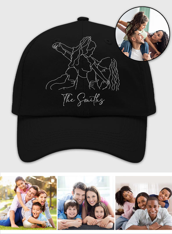 Custom Photo - Personalized Family Embroidered Classic Cap