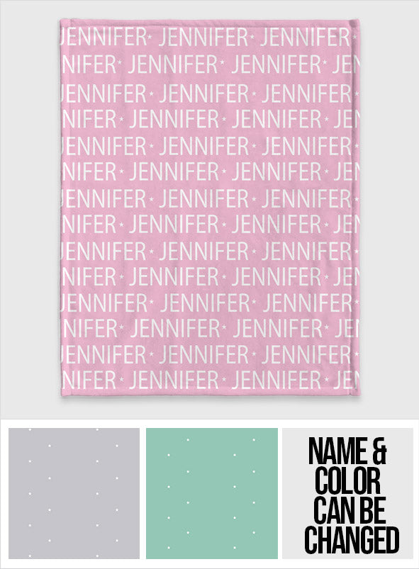 Individuelles Namensmuster – Personalisierte Decke für Stiefmütter