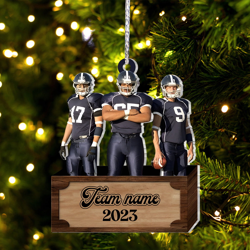 Football Christmas - Personalized Football Ornament